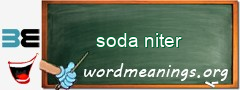 WordMeaning blackboard for soda niter